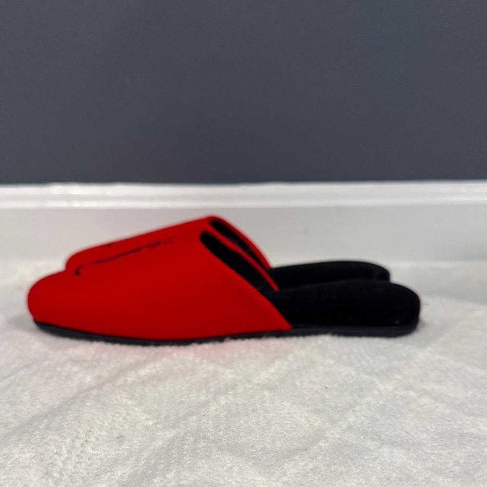 Yves Saint Laurent Red and Black Slippers